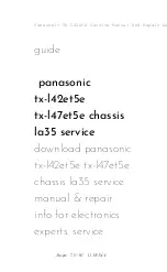 Предварительный просмотр 73 страницы Panasonic Tx L42e5b Service Manual And Repair Manual