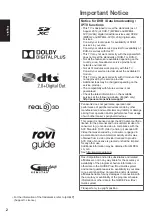 Preview for 2 page of Panasonic TX-L47ET60E Operating Instructions Manual