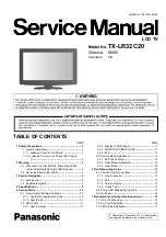 Preview for 1 page of Panasonic TX-LR32C20 Service Manual