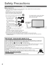 Preview for 4 page of Panasonic TX-P42G20B Operating Instructions Manual