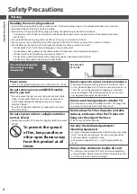 Preview for 4 page of Panasonic TX-P42G30E Operating Instructions Manual