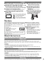 Предварительный просмотр 5 страницы Panasonic TX-P42S10E Operating Instructions Manual