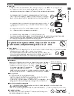 Предварительный просмотр 5 страницы Panasonic TX-P42S31B Operating Instructions Manual