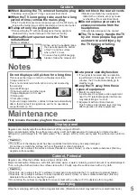 Предварительный просмотр 5 страницы Panasonic TX-P42V10E Operating Instructions Manual