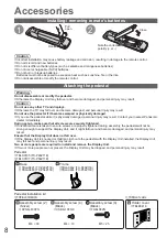 Предварительный просмотр 8 страницы Panasonic TX-P46Z11E Operating Instructions Manual