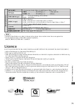 Preview for 75 page of Panasonic TX-P50C3E Operating Instructions Manual