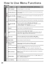 Preview for 34 page of Panasonic TX-P54Z11E Operating Instructions Manual