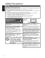 Preview for 2 page of Panasonic TX-P65VT50Y Operating Instructions Manual