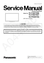 Preview for 1 page of Panasonic TX-PR50VT50 Service Manual