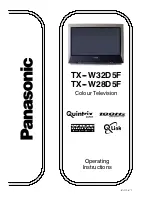 Предварительный просмотр 1 страницы Panasonic TX-W28D5 Operating Instructions Manual