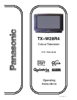 Preview for 2 page of Panasonic TX-W28R4 Operating Instructions Manual