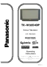 Предварительный просмотр 2 страницы Panasonic TX-W32D4DP Operating Instructions Manual