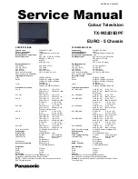 Предварительный просмотр 3 страницы Panasonic TX-W32D5DPF Service Manual