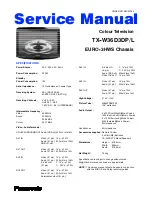 Preview for 1 page of Panasonic TX-W36D3DP Service Manual