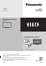 Preview for 1 page of Panasonic TX40DSX639 Operating Instructions Manual