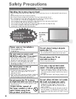 Preview for 4 page of Panasonic TXL32D28EP Operating Instructions Manual