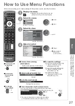 Предварительный просмотр 27 страницы Panasonic TXL32G20E Operating Instructions Manual