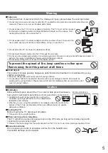 Предварительный просмотр 5 страницы Panasonic TXL32S20BA Operating Instructions Manual