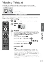 Предварительный просмотр 21 страницы Panasonic TXL32S20BA Operating Instructions Manual