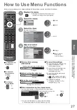 Предварительный просмотр 27 страницы Panasonic TXL32S20BA Operating Instructions Manual