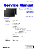 Предварительный просмотр 1 страницы Panasonic TXL42D26B Service Manual