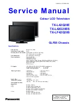 Preview for 1 page of Panasonic TXL42G20E Service Manual