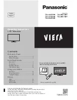 Preview for 1 page of Panasonic TXL60DT60Y Operating Instructions Manual