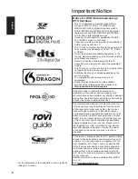 Preview for 2 page of Panasonic TXL60DT60Y Operating Instructions Manual