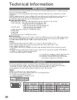 Preview for 96 page of Panasonic TXP42V20BA Operating Instructions Manual