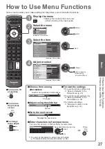 Предварительный просмотр 27 страницы Panasonic TXPF42G20S Operating Instructions Manual