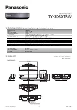 Preview for 1 page of Panasonic TY-3D30TRW Specification
