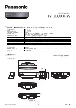 Panasonic TY-3D30TRW Specification preview