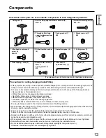 Предварительный просмотр 13 страницы Panasonic TY-CE42PS20 Installation Instructions Manual