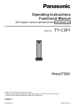 Предварительный просмотр 1 страницы Panasonic TY-CSP1 Operating Instructions (Functional Manual)