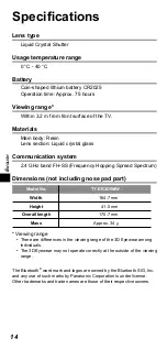 Preview for 14 page of Panasonic TY-ER3D5MW Operating Instructions Manual