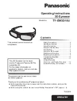 Preview for 1 page of Panasonic TY-EW3D10U Operating Instructions Manual