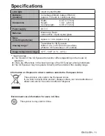 Preview for 11 page of Panasonic TY-EW3D10U Operating Instructions Manual