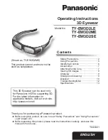 Panasonic TY-EW3D2LE Operating Instructions Manual preview