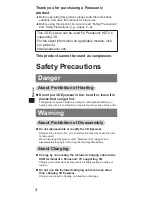 Preview for 2 page of Panasonic TY-EW3D3LW Operating Instructions Manual