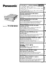 Panasonic TY-FB10HD Operating Instructions Manual preview