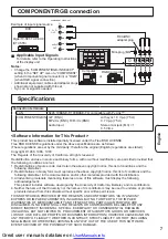 Предварительный просмотр 7 страницы Panasonic TY-FB12LC Operating Instructions Manual