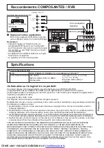 Предварительный просмотр 13 страницы Panasonic TY-FB12LC Operating Instructions Manual