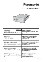 Предварительный просмотр 1 страницы Panasonic TY-FB30DHD3D Operating Instructions Manual