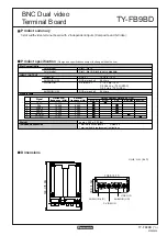 Предварительный просмотр 1 страницы Panasonic TY-FB9BD Product Specification
