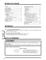 Preview for 2 page of Panasonic TY-FB9TU Operating Instructions Manual