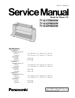 Panasonic TY-S37PX600W Service Manual preview