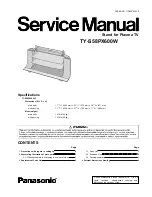 Preview for 1 page of Panasonic TY-S58PX600W Service Manual