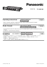 Panasonic TY-SB01QS Operating Instructions Manual preview