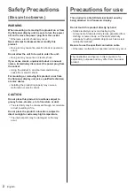 Preview for 2 page of Panasonic TY-SB01SS Operating Instructions Manual