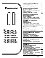 Preview for 1 page of Panasonic TY-SP37P4-S Operating Instructions Manual
